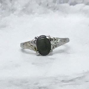 Opalite Grey Moonstone Ring Size 7